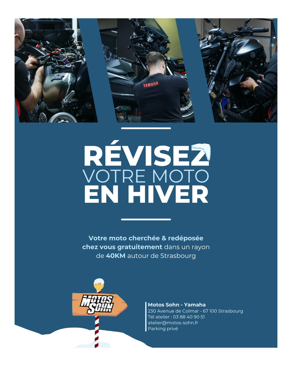 Révisez votre moto en hiver !